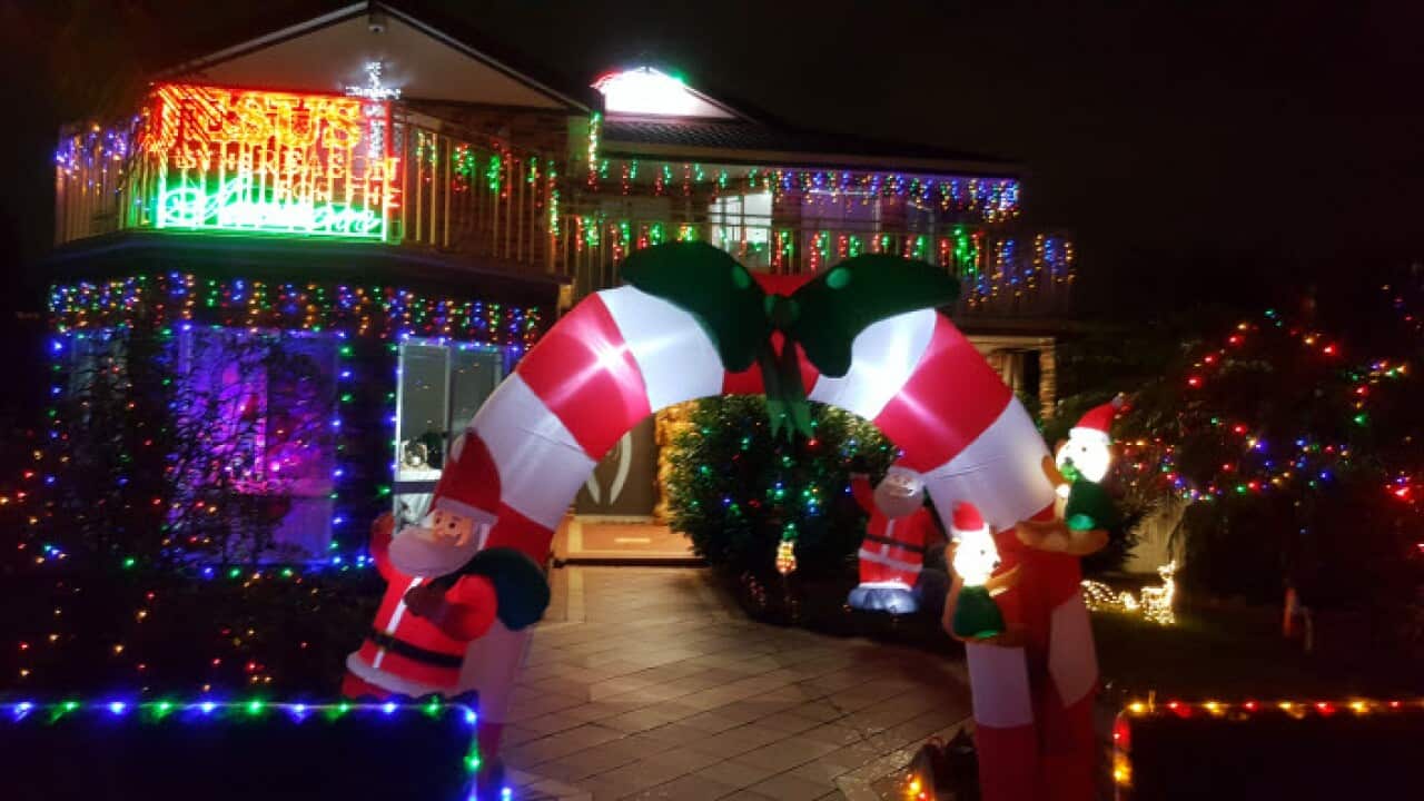 home decorated for Christmas