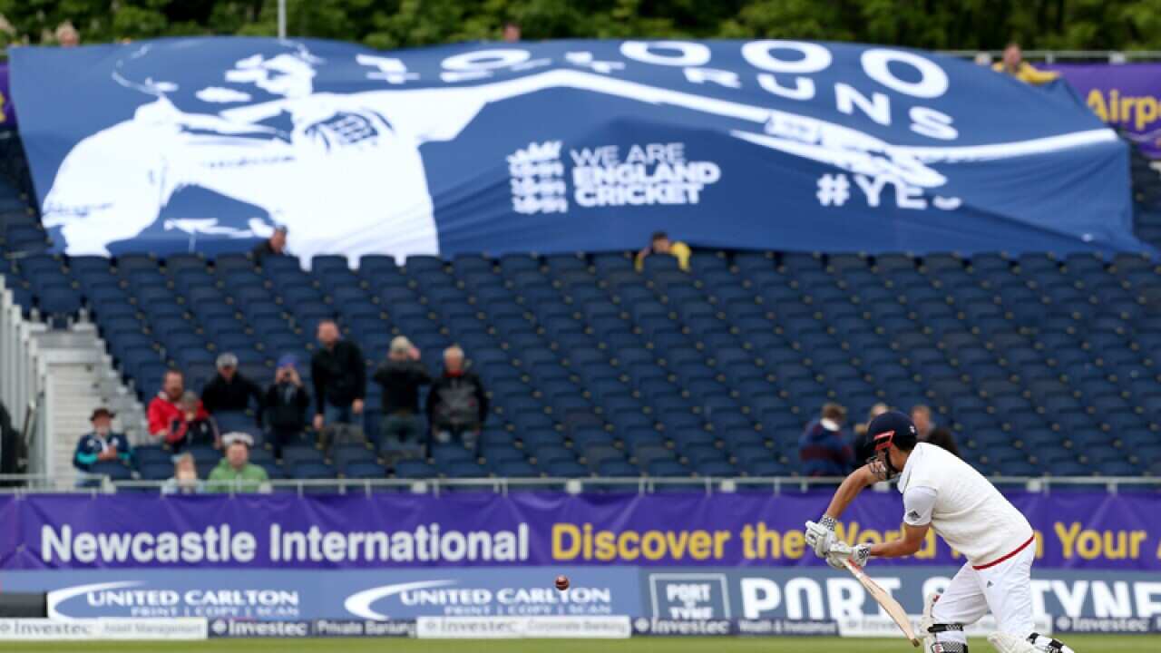 Alastair Cook after scoring 10,000 Test runs