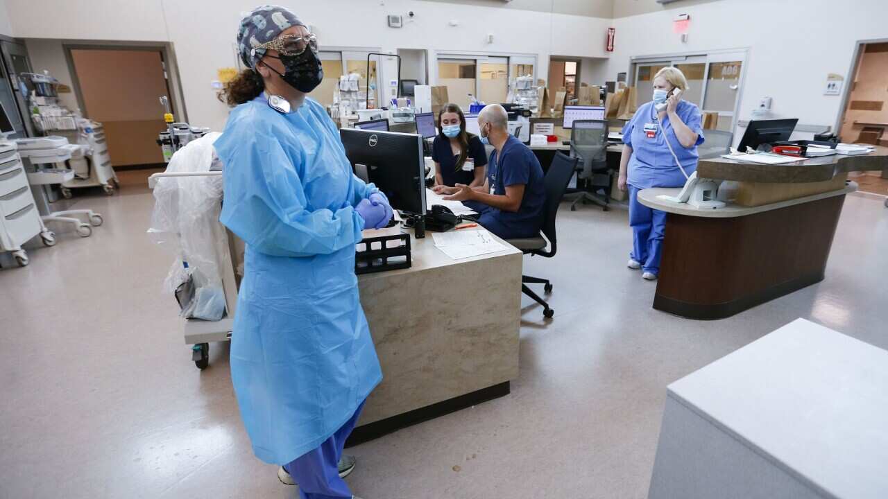 Nurses and doctors in the CoxHealth Emergency Department in Springfield, Missouri