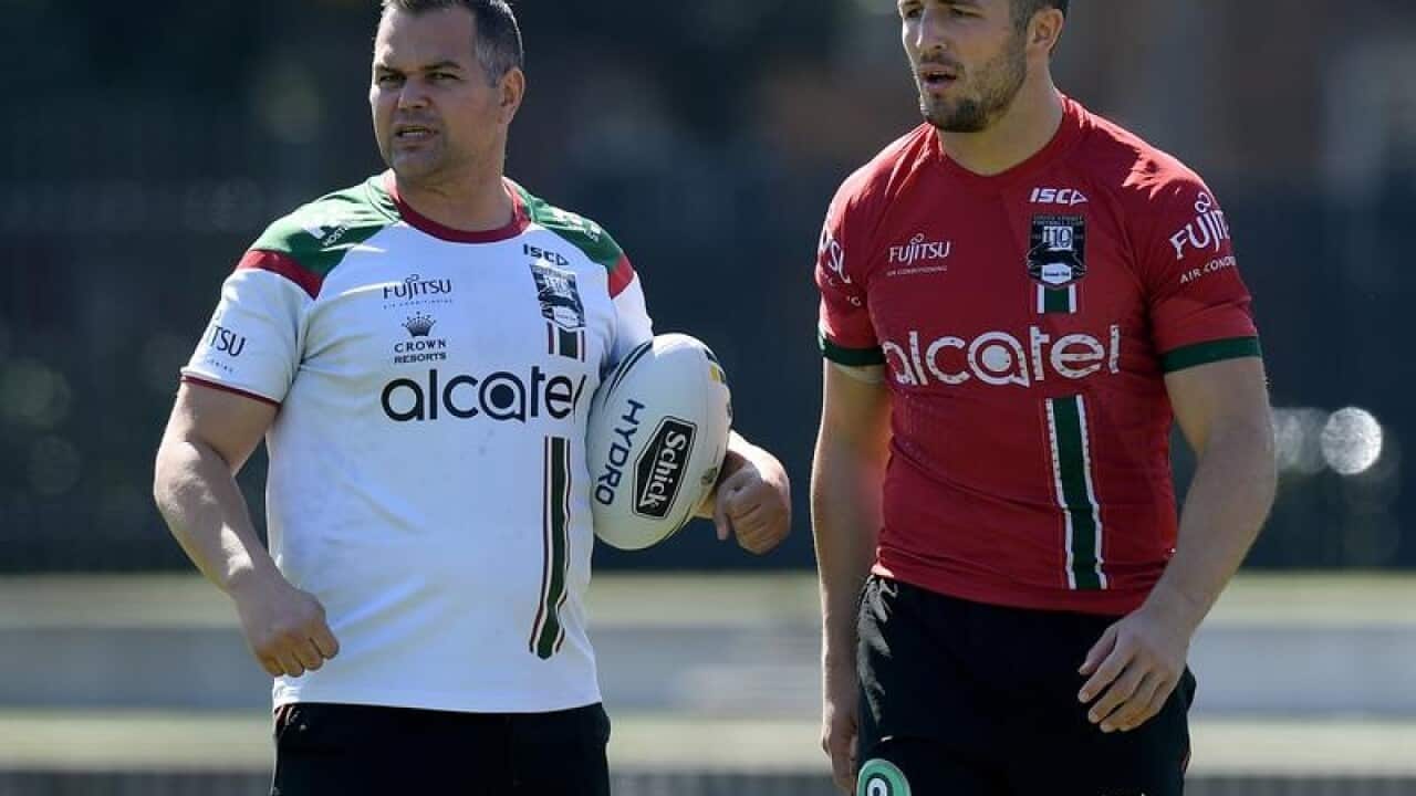 Anthony Seibold and Sam Burgess