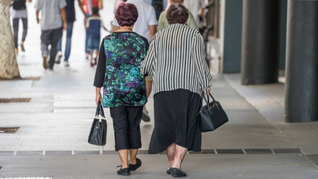Pedestrians in Brisbane (AAP).