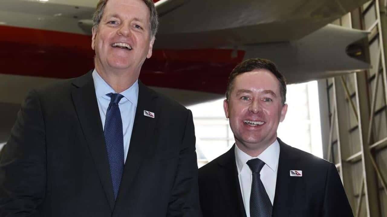 American Airlines boss Doug Parker and Qantas CEO Alan Joyce
