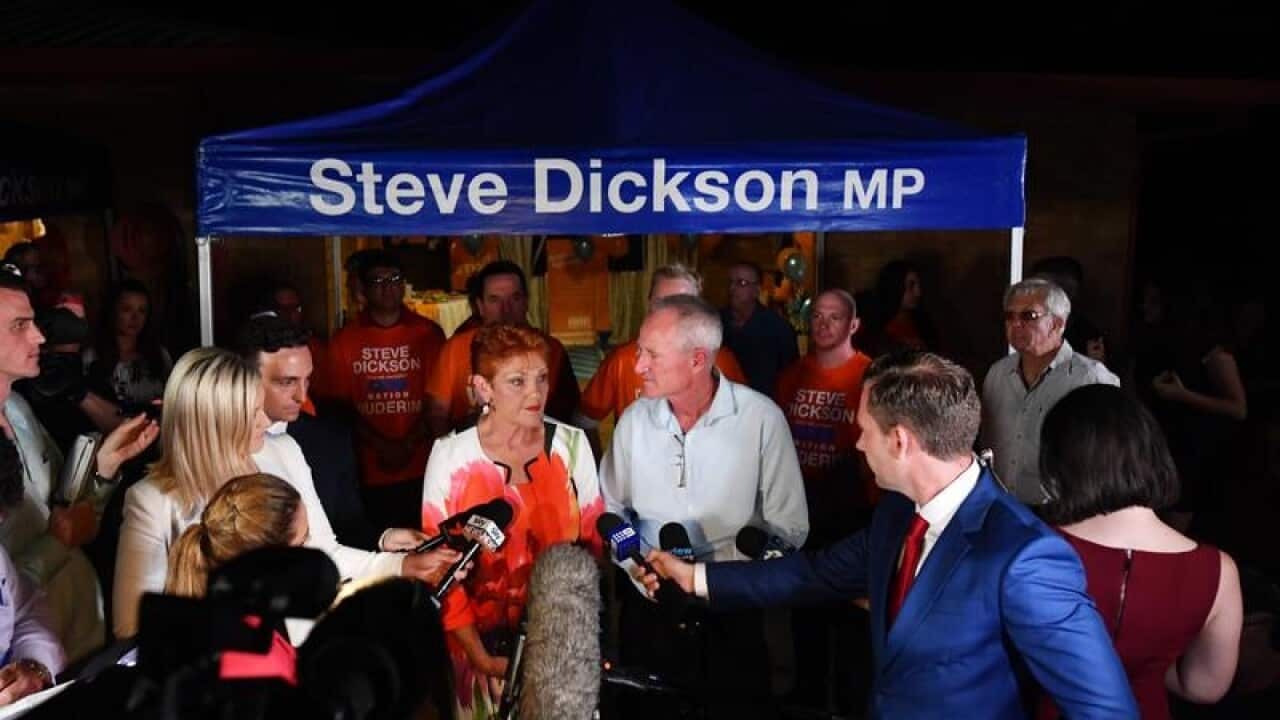 Pauline Hanson and Steve Dickson