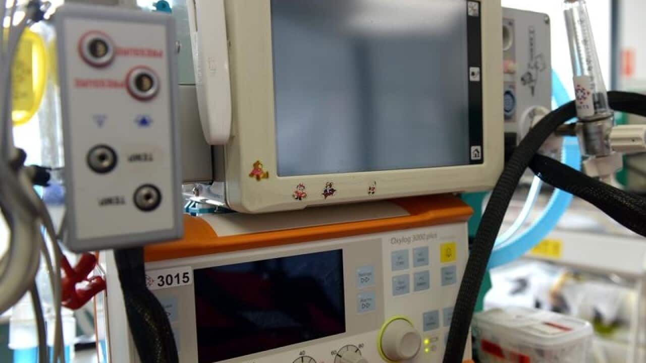 Stock images of paediatric life support equipment.