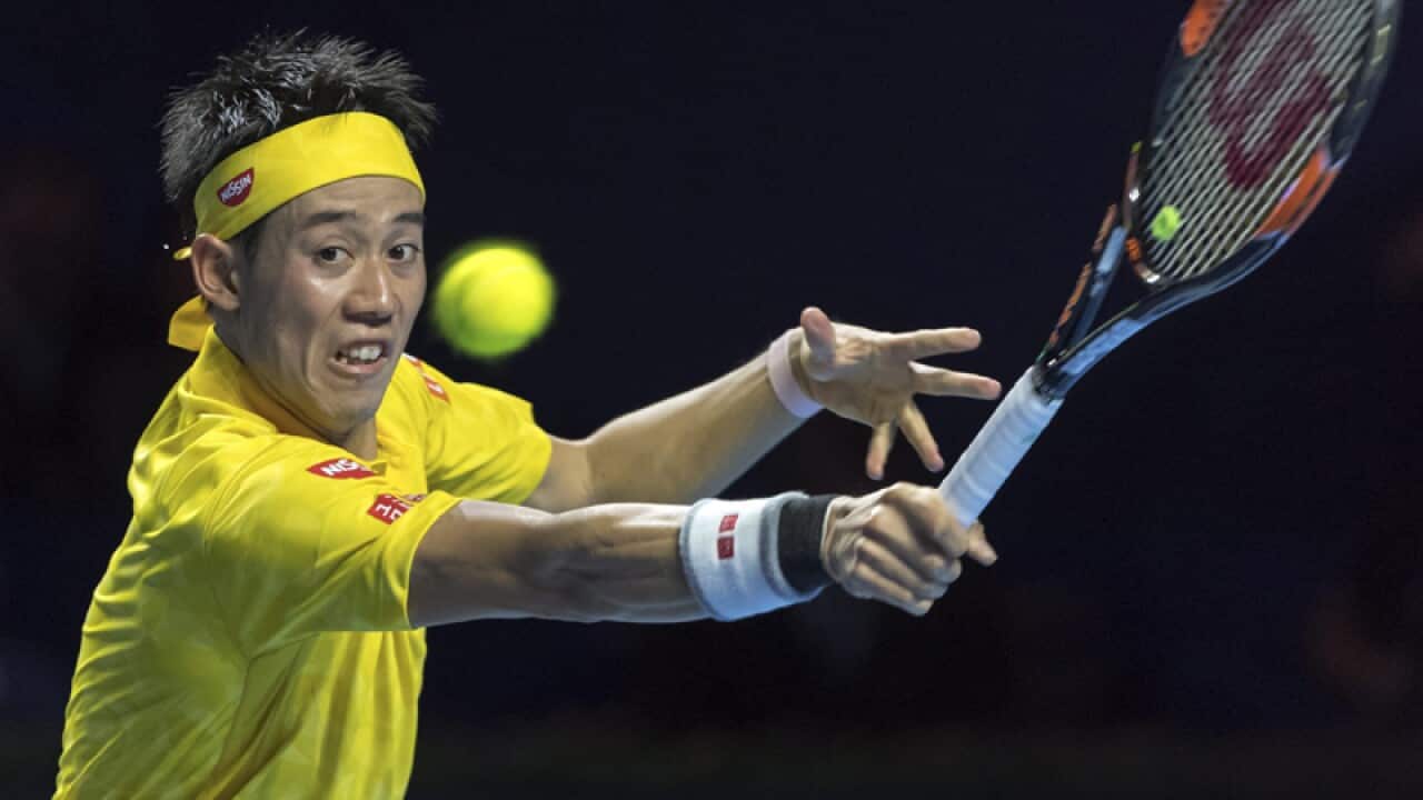 Japan's Kei Nishikori in Basel