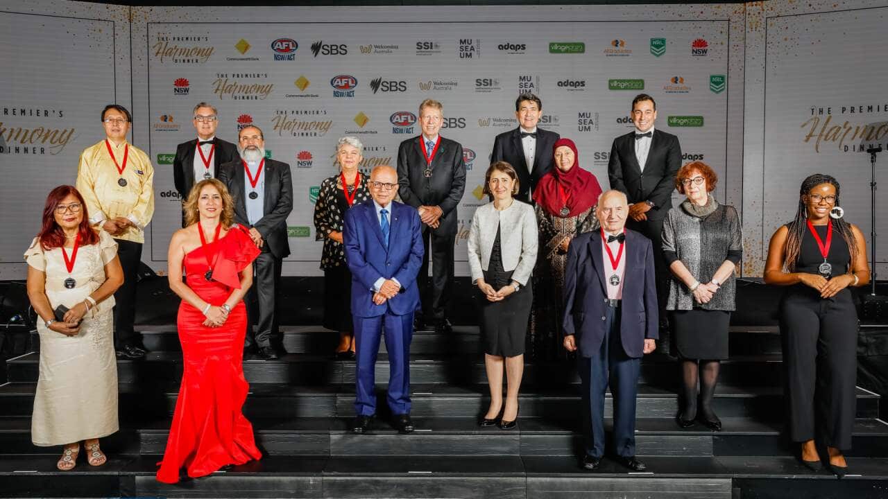 Recipients of NSW Harmony Day Dinner medal