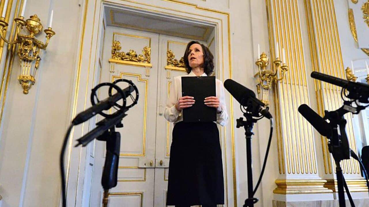 The Swedish Academy's former Permanent SecretarySara Danius announces the 2016 Nobel Prize in Literature.