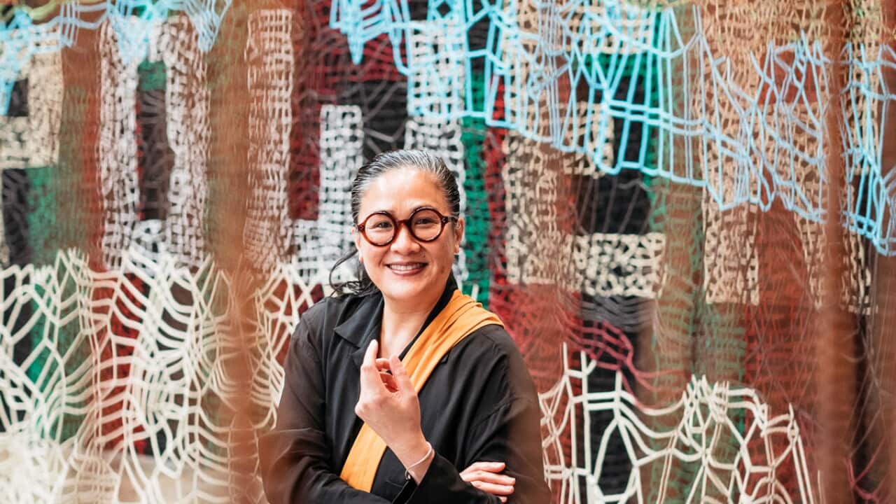 A colourful installation has influenced Kylie Kwong's latest event.