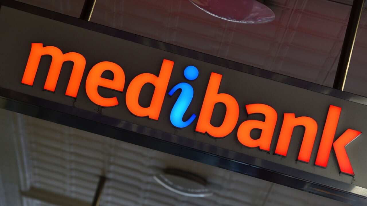 A Medibank sign.