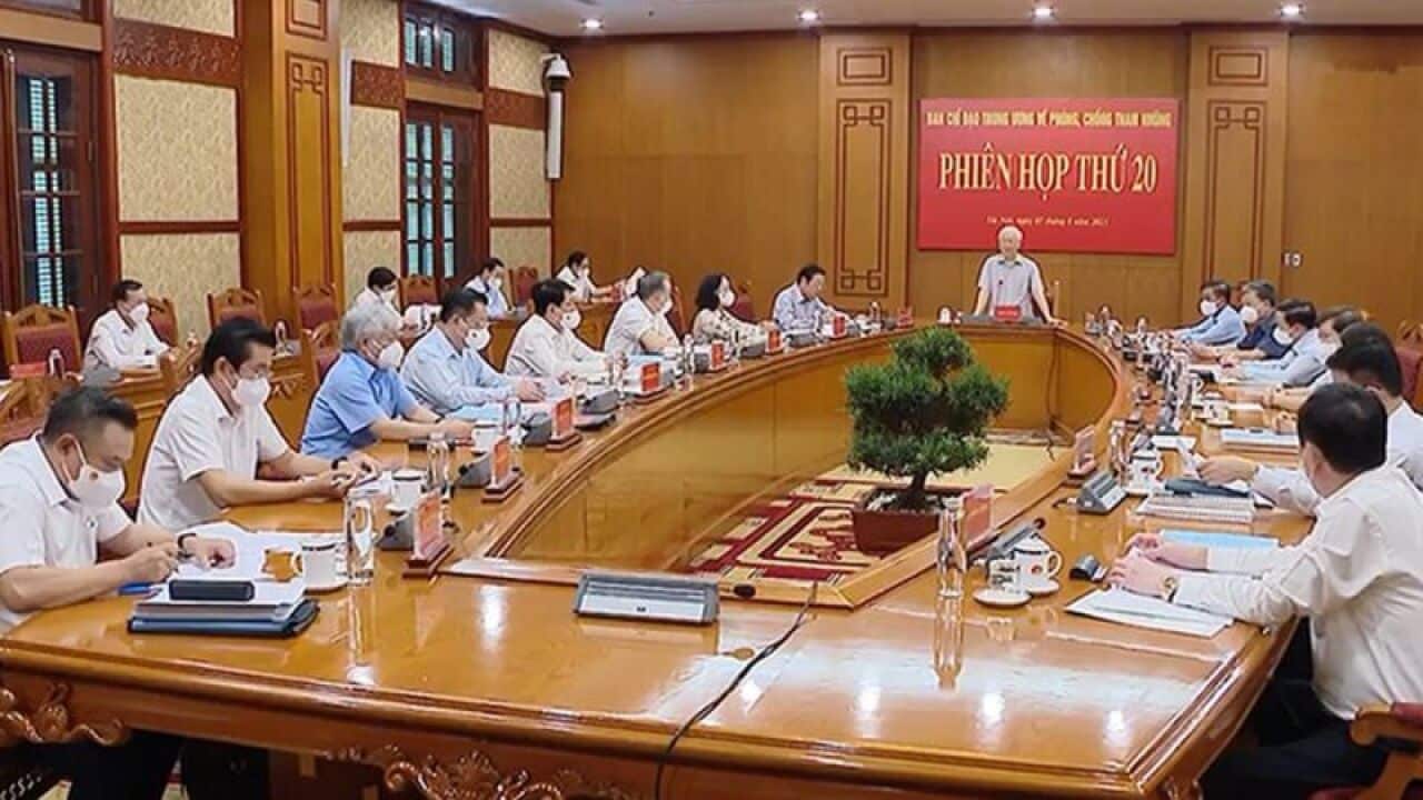 Một phiên họp của Ban Chỉ đạo Trung ương về phòng, chống tham nhũng vào tháng 8/2021