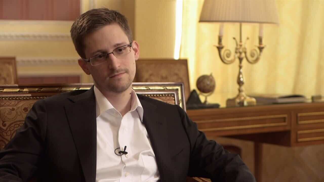 Edward Snowden speaking from a secret location in Russia (NDR)