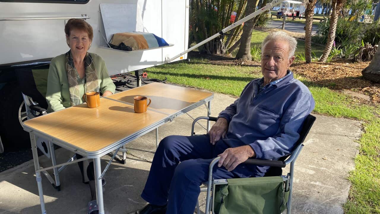 Travellers Ann and Norm Bent are making the most of the eased travel restrictions.