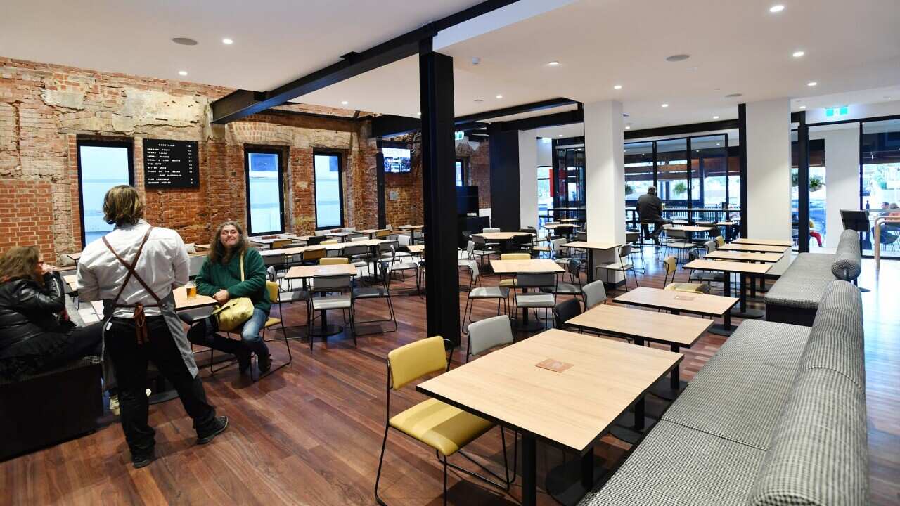 A general view of the dining area at the Strathmore Hotel in Adelaide