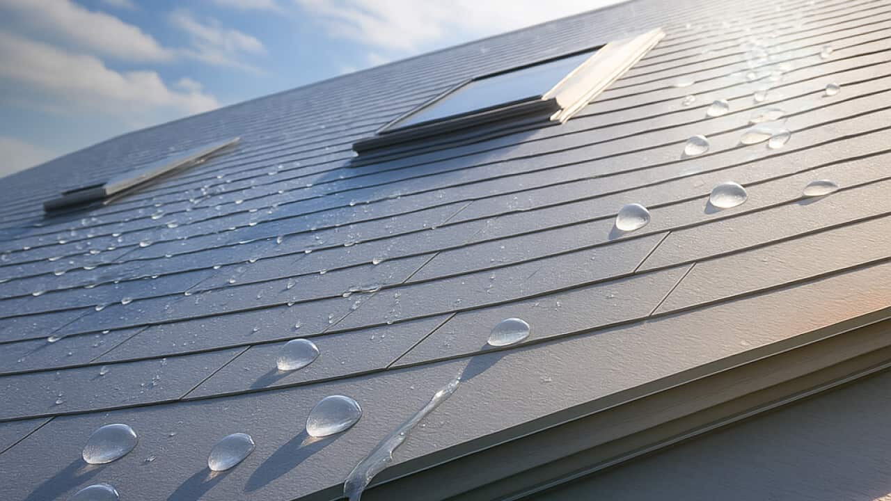 Una visualizzazione del rivestimento che cattura l'acqua dall'atmosfera.