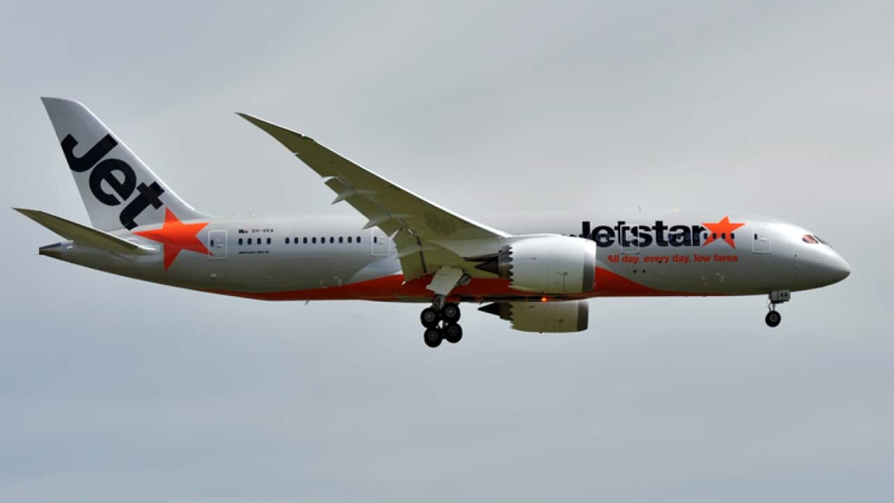 Jetstar's first Boeing 787 Dreamliner arrives at Melbourne Airport