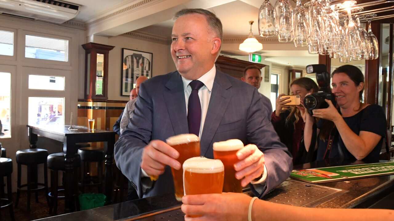 Anthony Albanese at a Balmain pub.