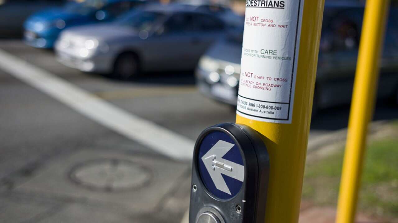 A crosswalk controls