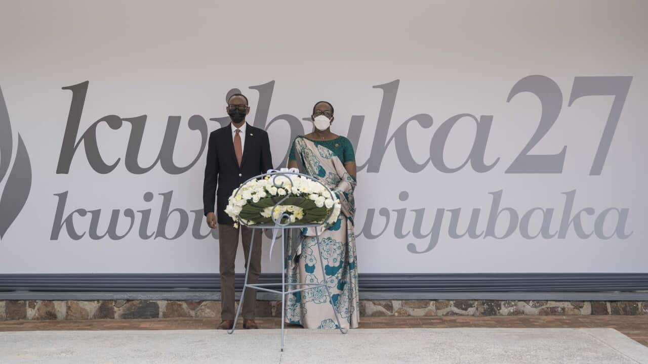Rwandan President Paul kagame with First Jeannette Kagme during the 27th Commemoration of the 1994 Genocide Against the Tutsi/Kwibuka27 | Kigali, 7 April 2021