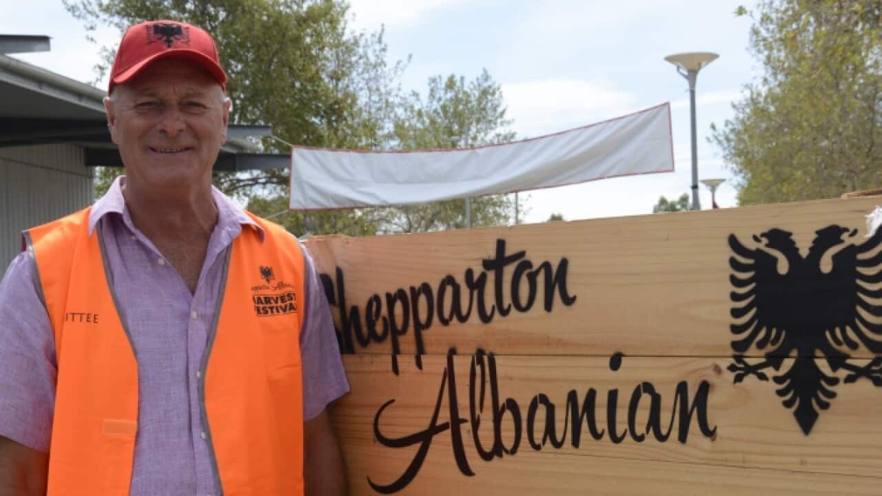 Enver Sabri at the Albanian Harvest Festival in Shepparton