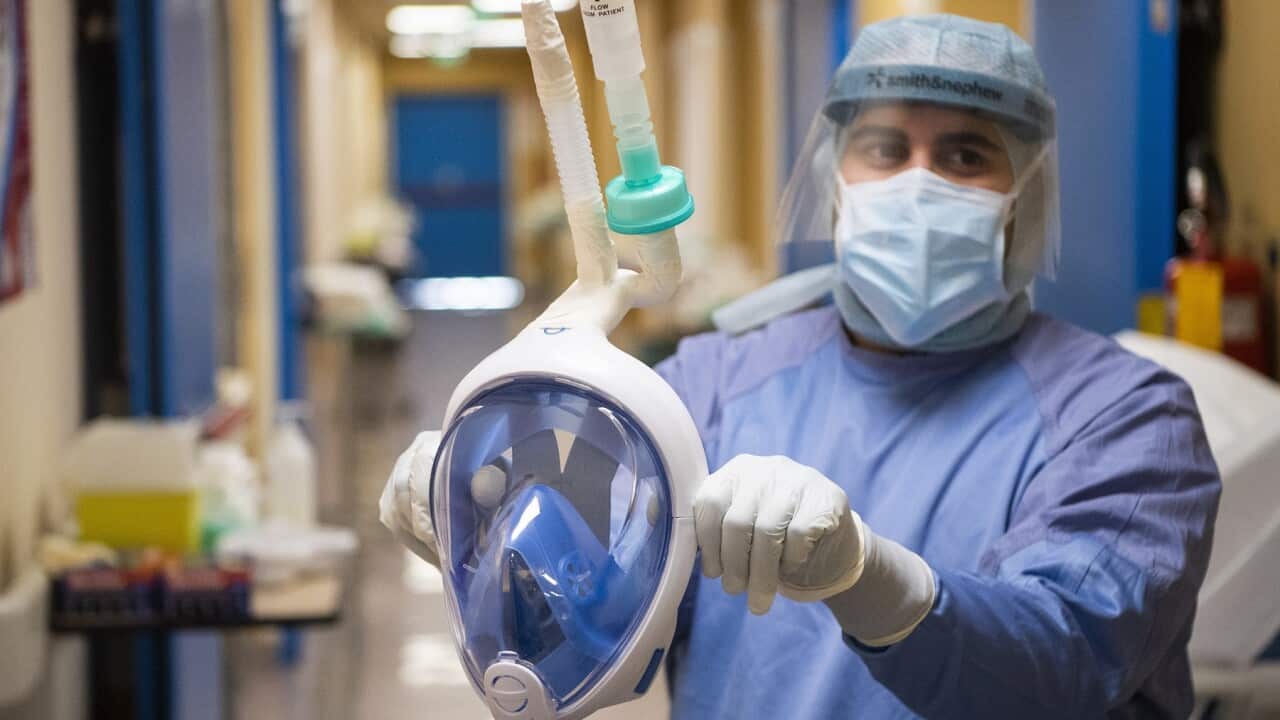 A hospital in Turin, Italy, has pioneered the use of snorkel masks in hospital