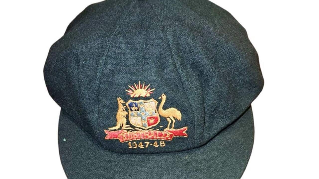DONALD BRADMAN BAGGY GREEN AUCTION