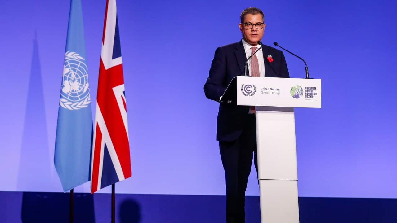 Alok Sharma, COP26 President speaking at the conference