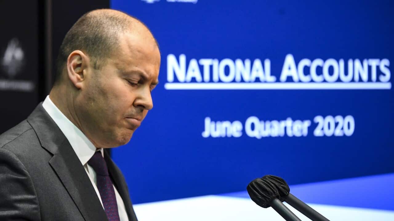 Australian Treasurer Josh Frydenberg explains the National Accounts figures