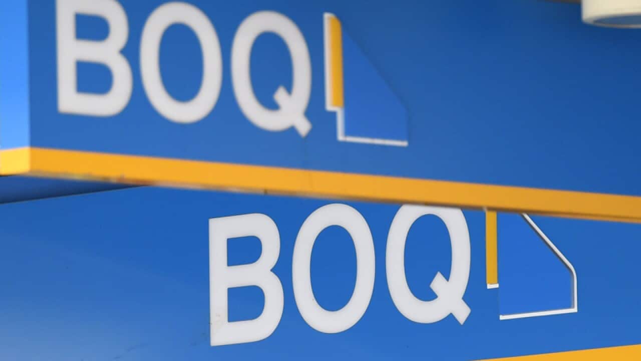 A Bank of Queensland (BOQ) sign