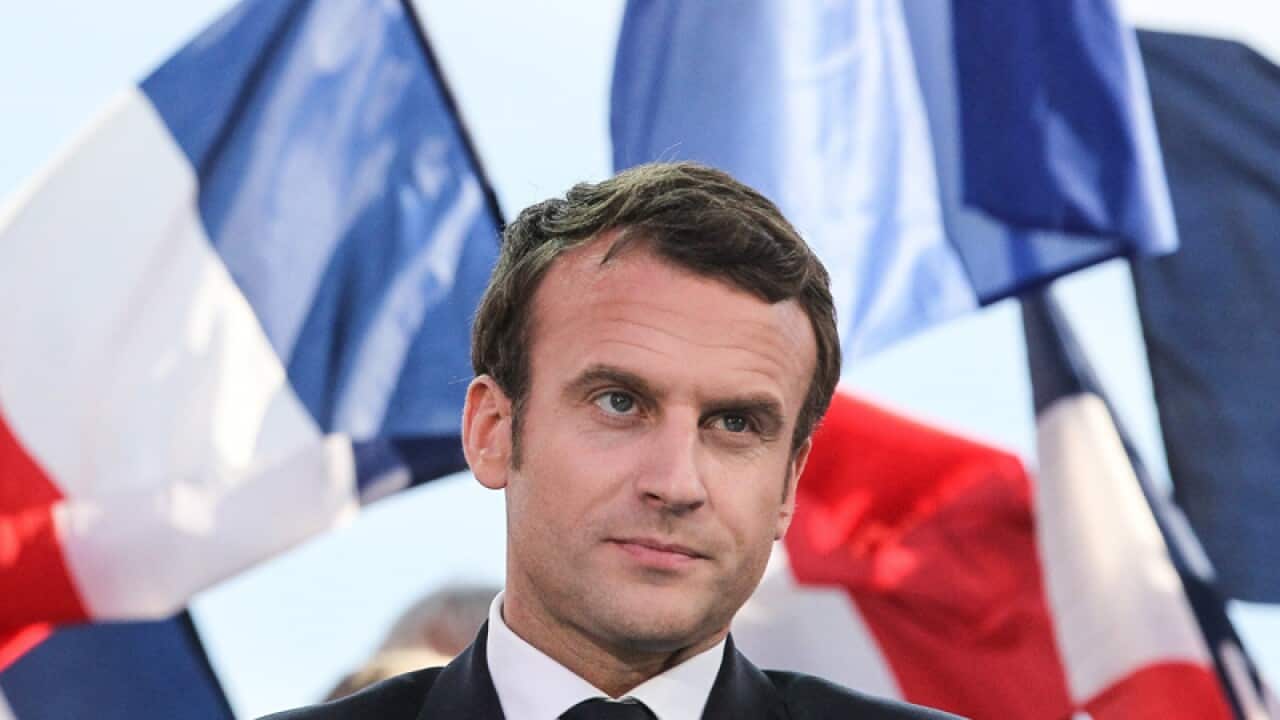 French presidential election candidate Emmanuel Macron