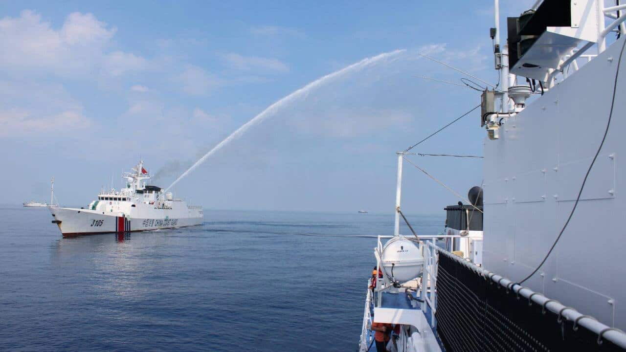 Water cannon attack at the West Philippine sea