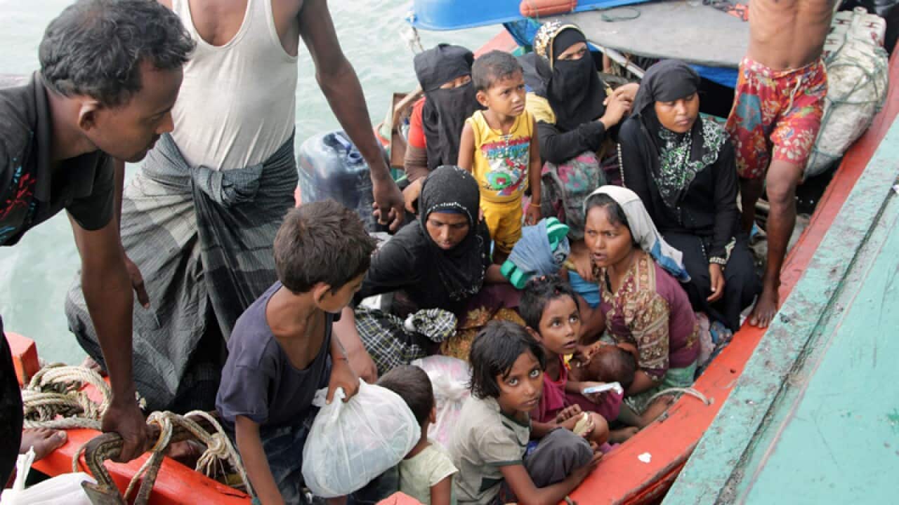 Refugees rescued by Aceh fishermen in Julok