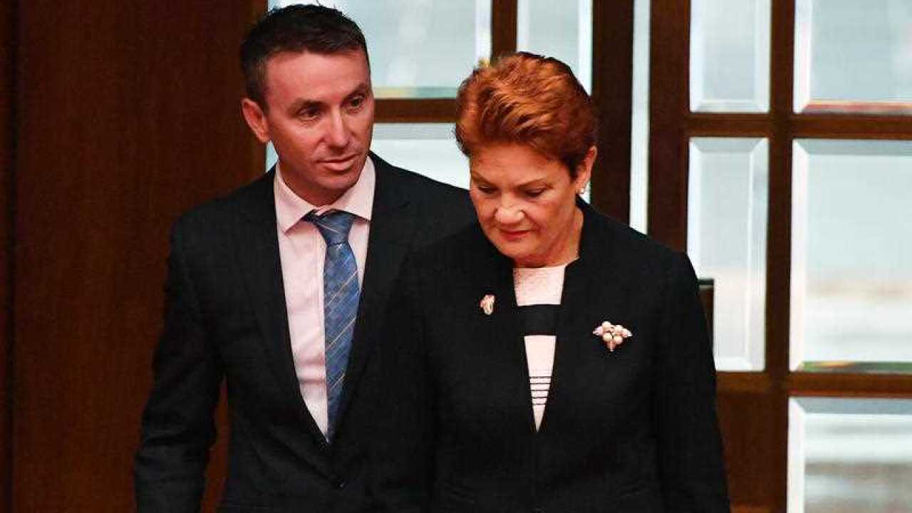 One Nation leader Senator Pauline Hanson and her advisor James Ashby