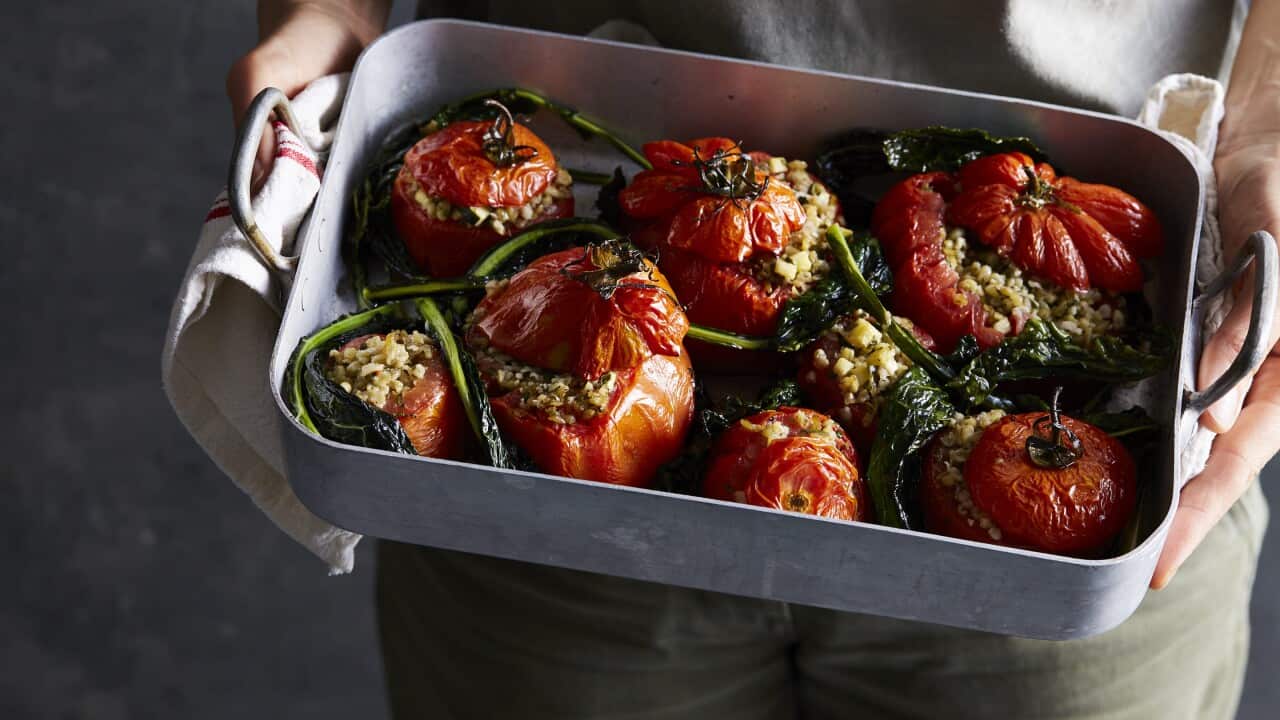 Roasted stuffed tomatoes (pomodori farciti al forno)