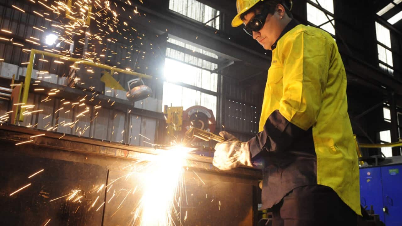 A generic photo of a steel worker