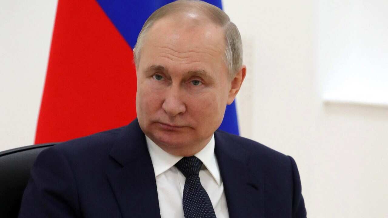 President Vladimir Putin during talks with Belarus President Alexander Lukashenko at the Vostochny Cosmodrome