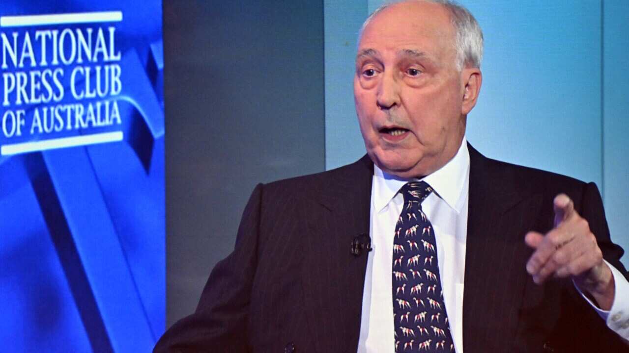 Paul Keating speaks at the National Press Club.