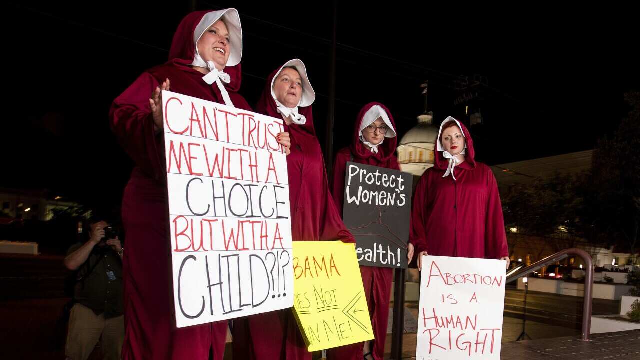 Anti abortion ban bill protesters