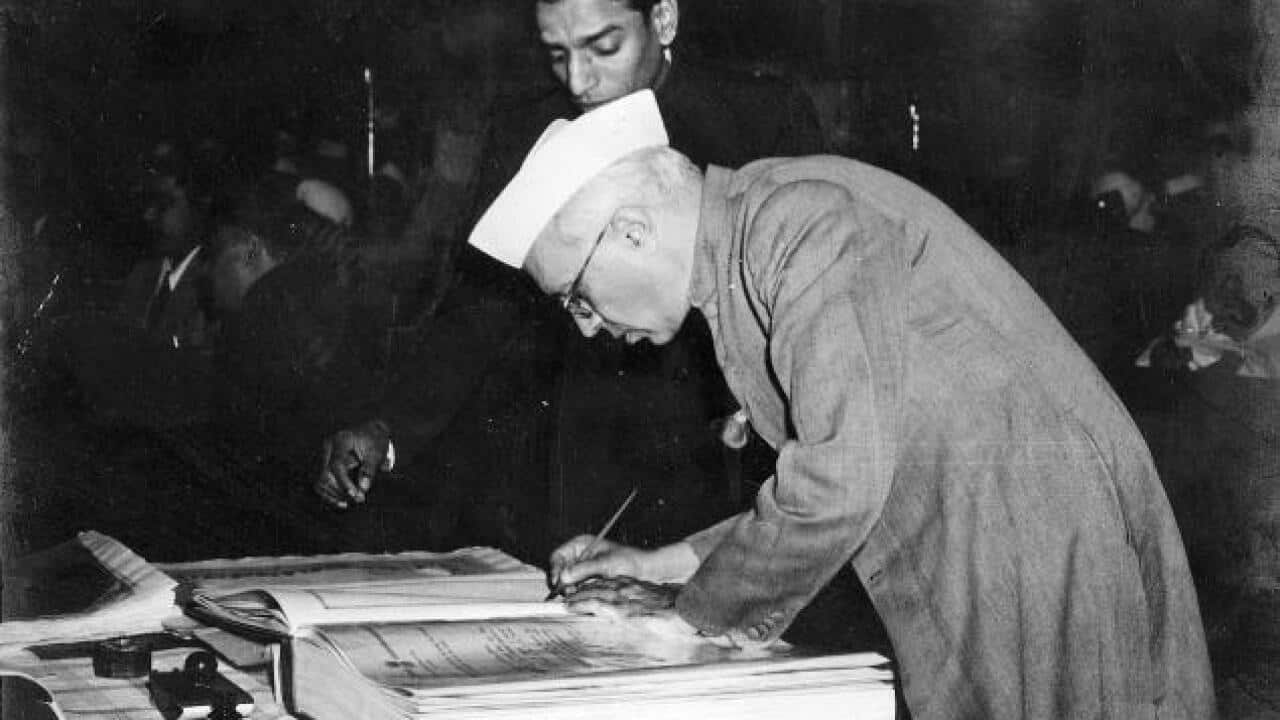 India's first Prime Minister Jawaharlal Nehru