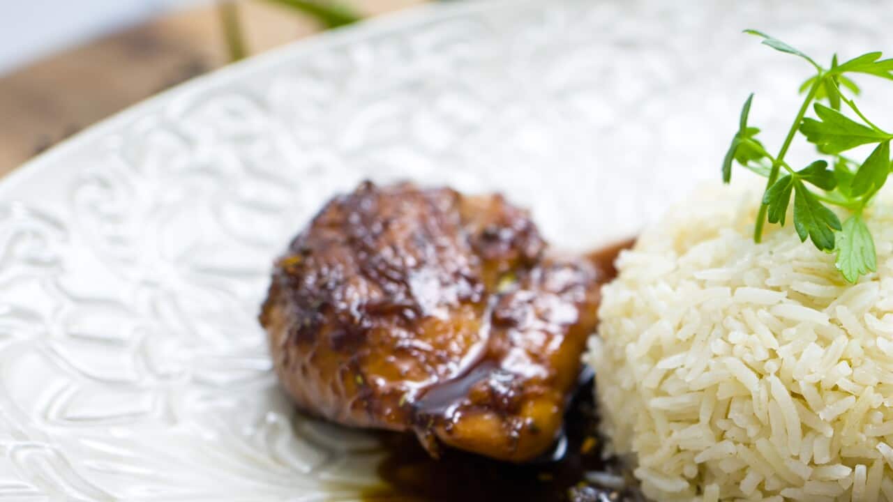 Chicken thighs in Pedro Ximenez