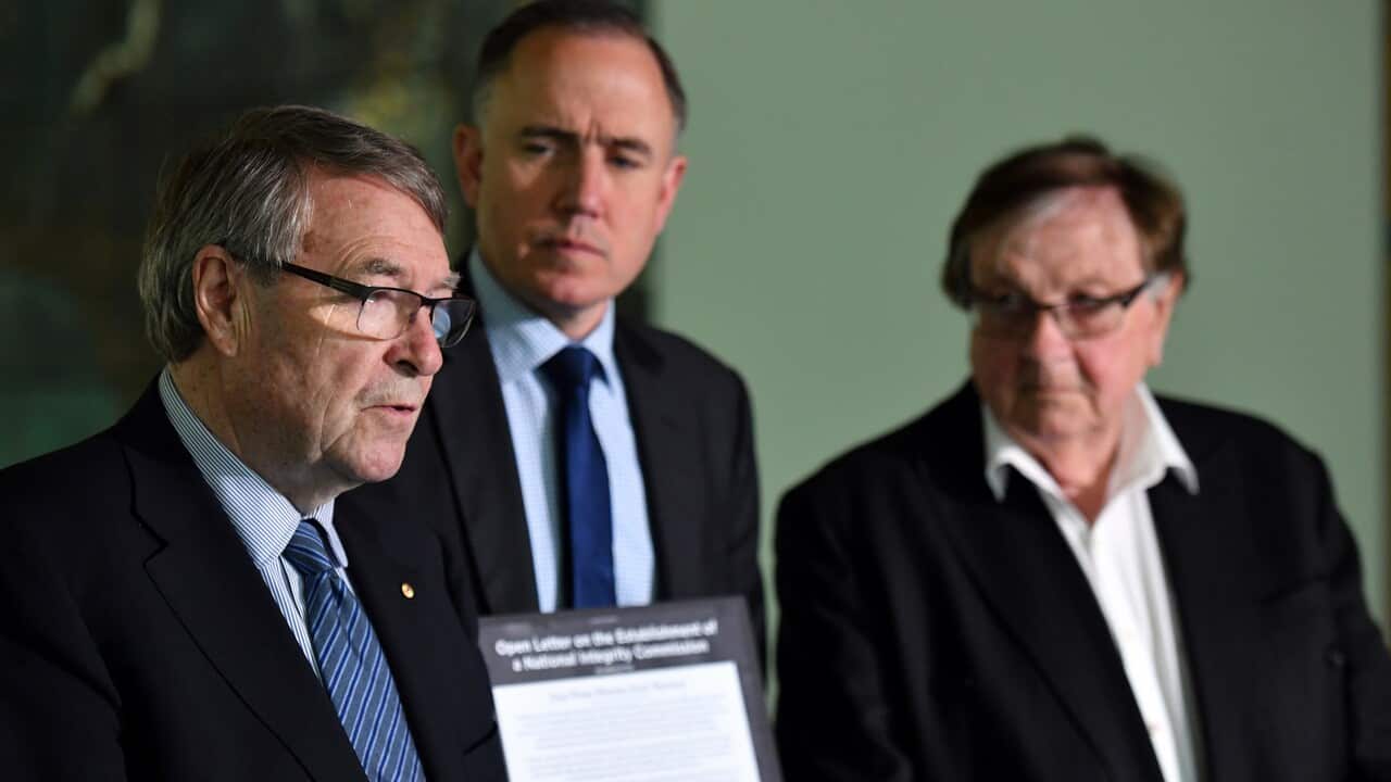 Stephen Charles and Anthony Whealy are among 32 former judges that have backed calls for a new national corruption watchdog. 