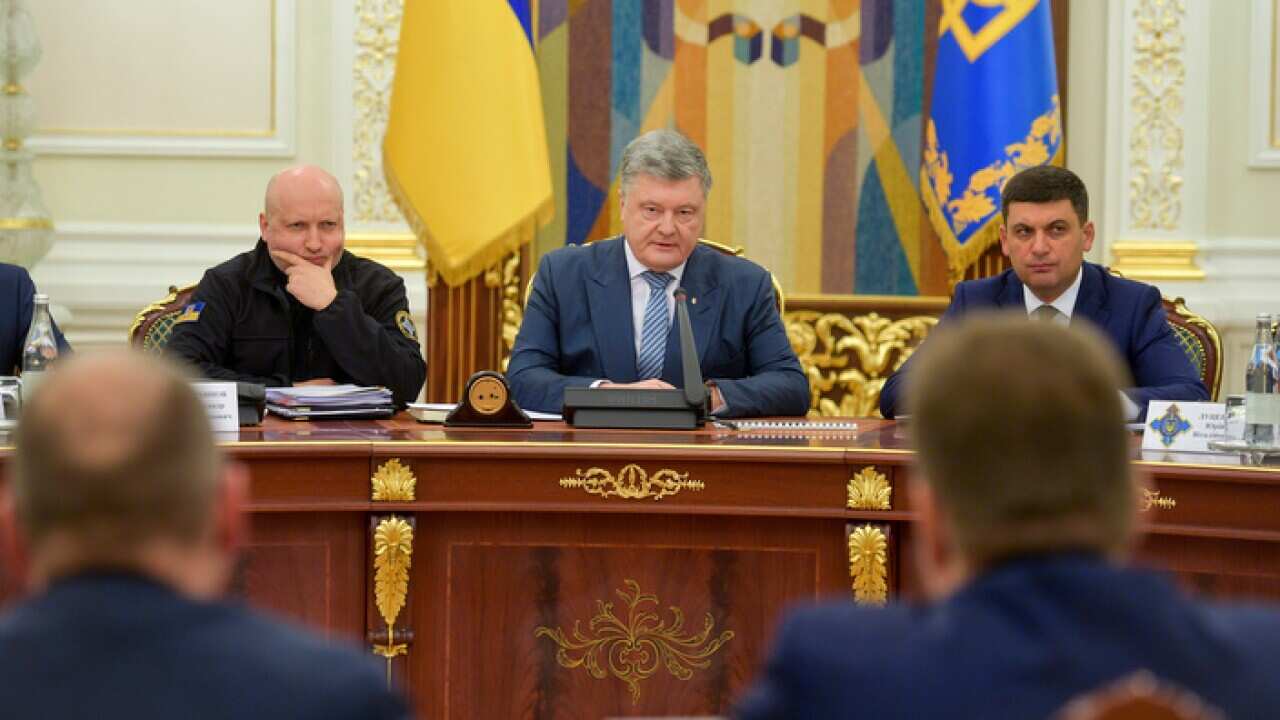 a meeting of Ukraine's National Security and Defence Council