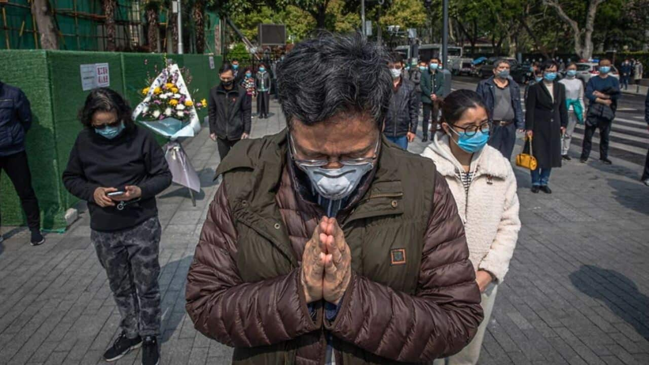 Residents across China observe three minutes of silence to mourn the victims of the coronavirus. 