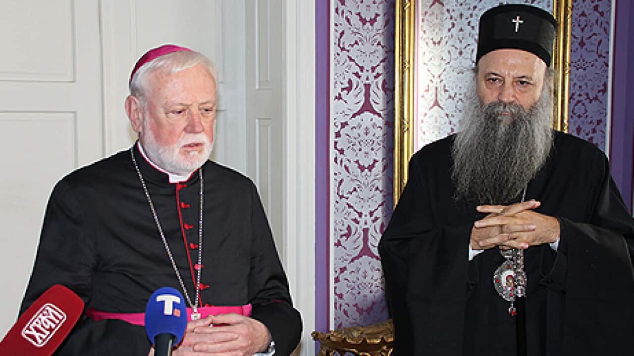Patriarch Porfirije received Archbishop Paul Gallagher on an official visit