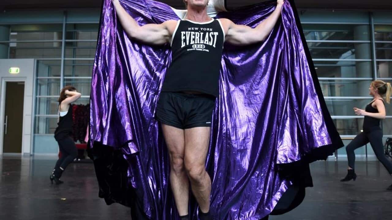 Craig McLachlan, playing the role of Frank N Furter