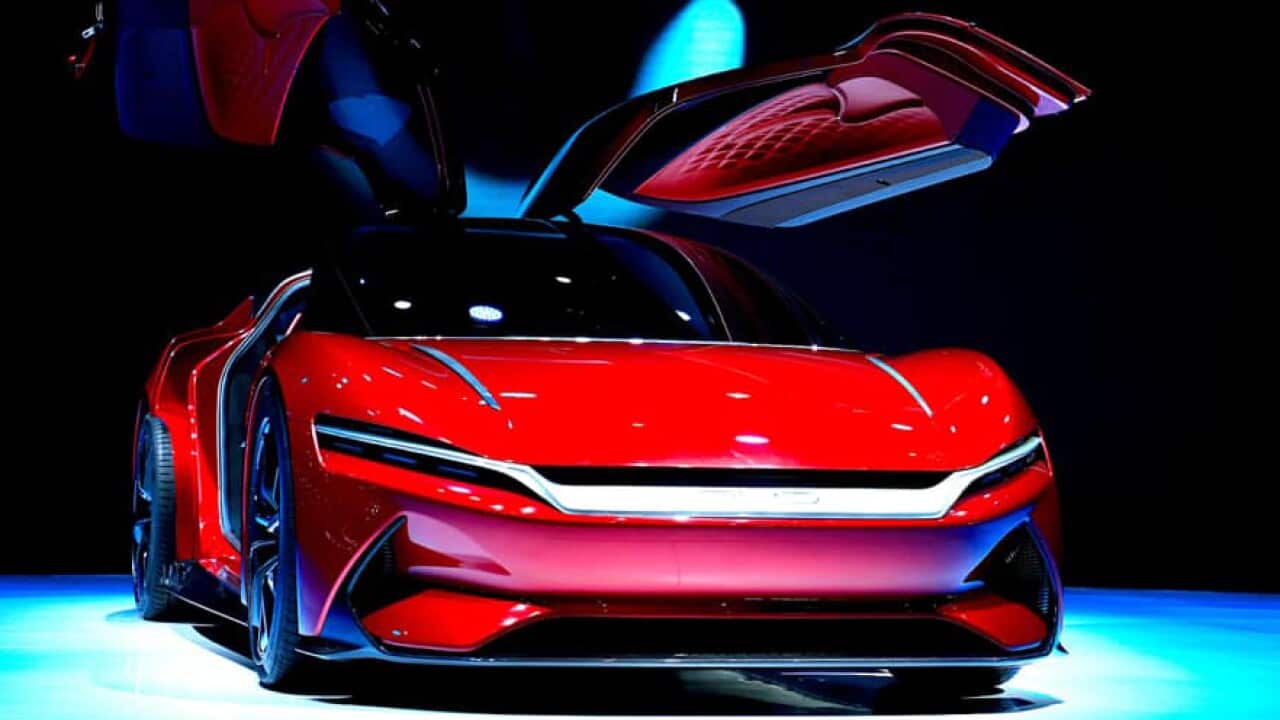 A BYD electric sports car