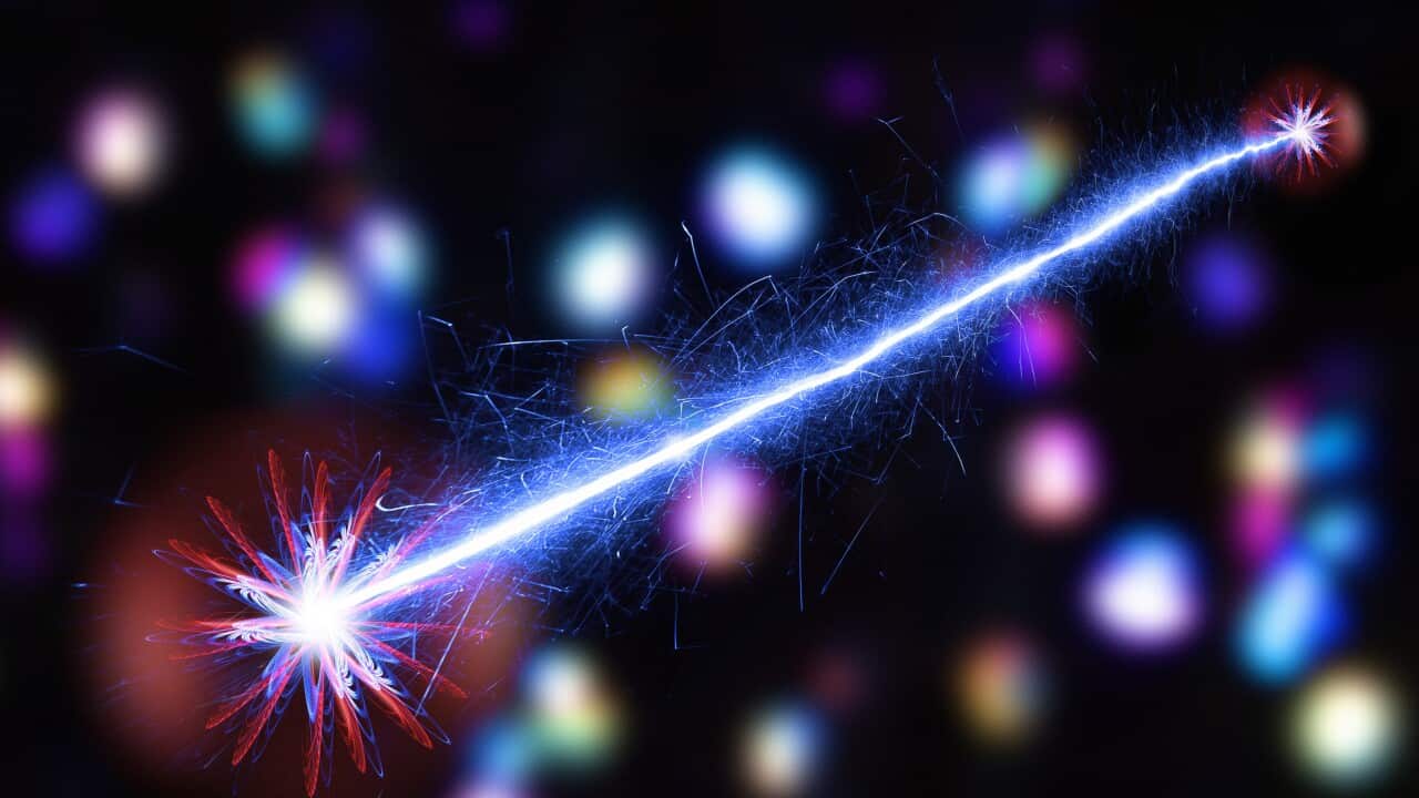 Quantum entanglement, conceptual artwork