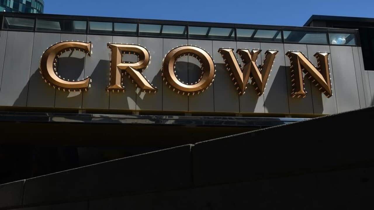 Crown logoon building facade building