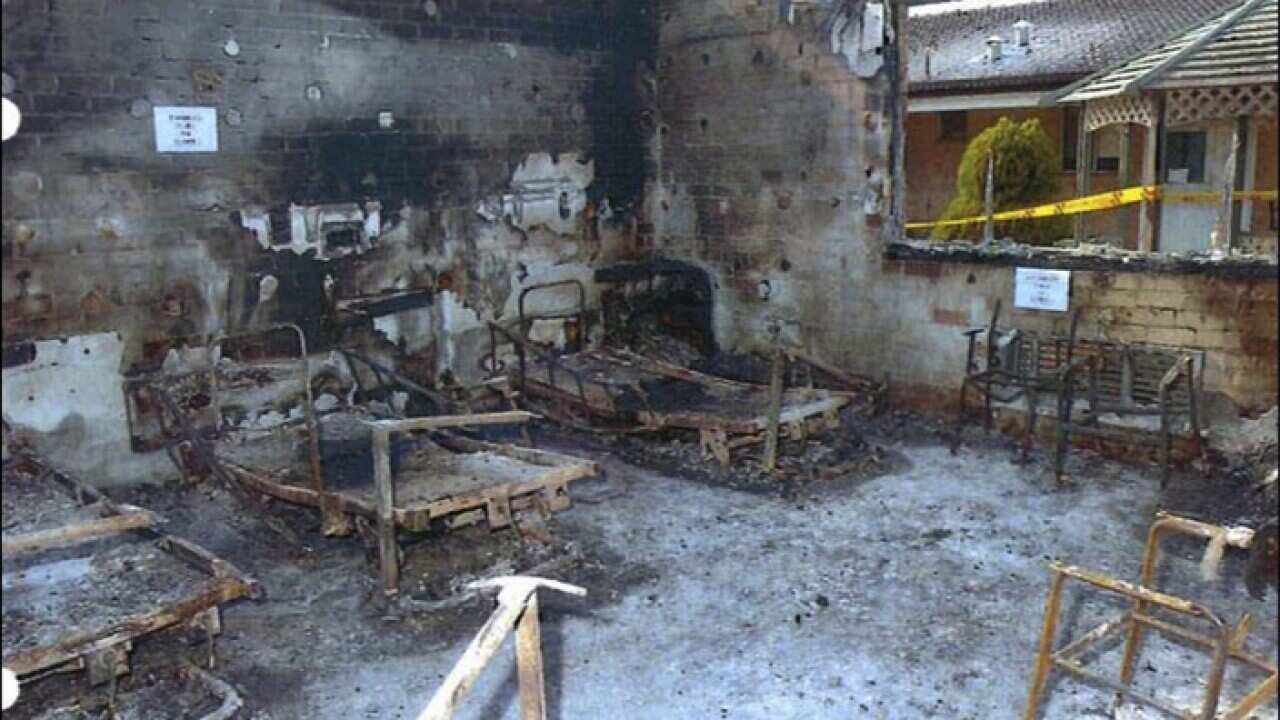 The scene of the nursing home fire