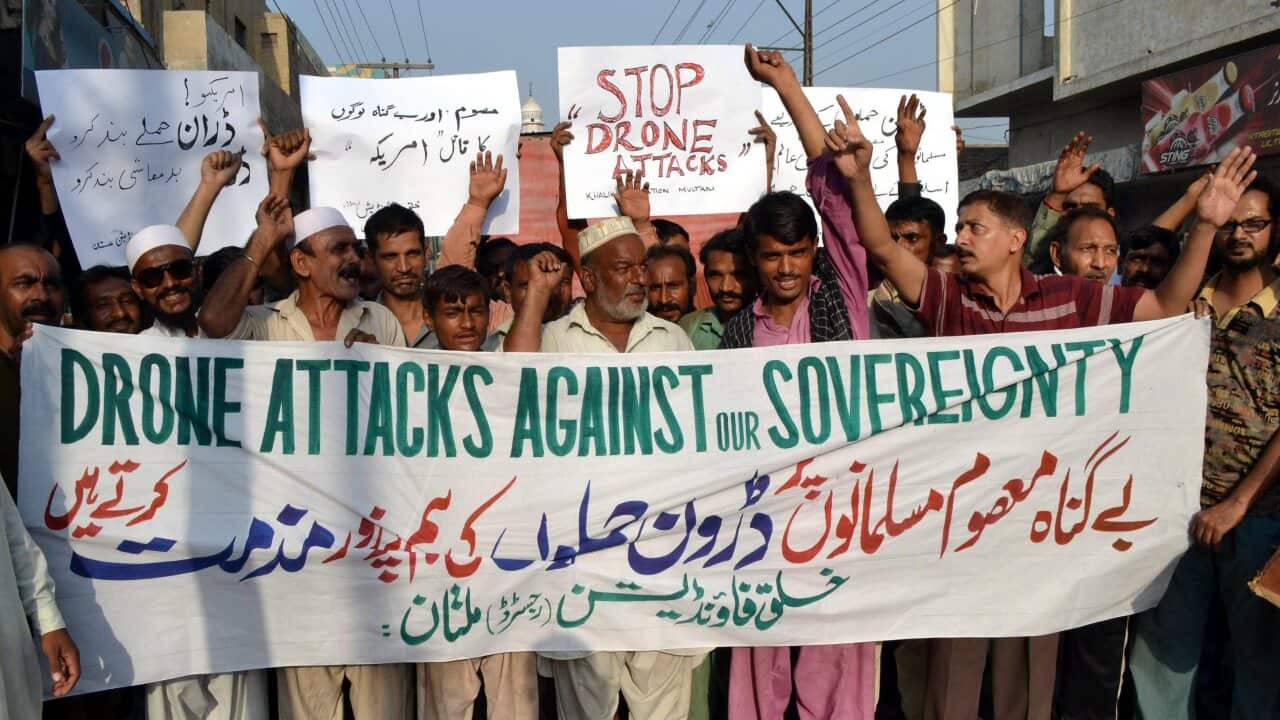 A protest in Pakistan over US drone attacks - AAP.jpg