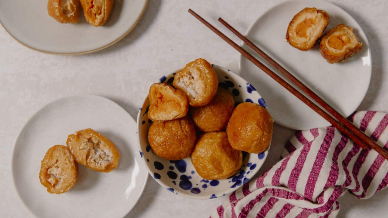 Chinese sweet potato doughnuts